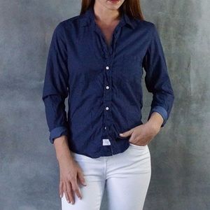 Frank and Eileen Barry Linen Polka Dot Blouse